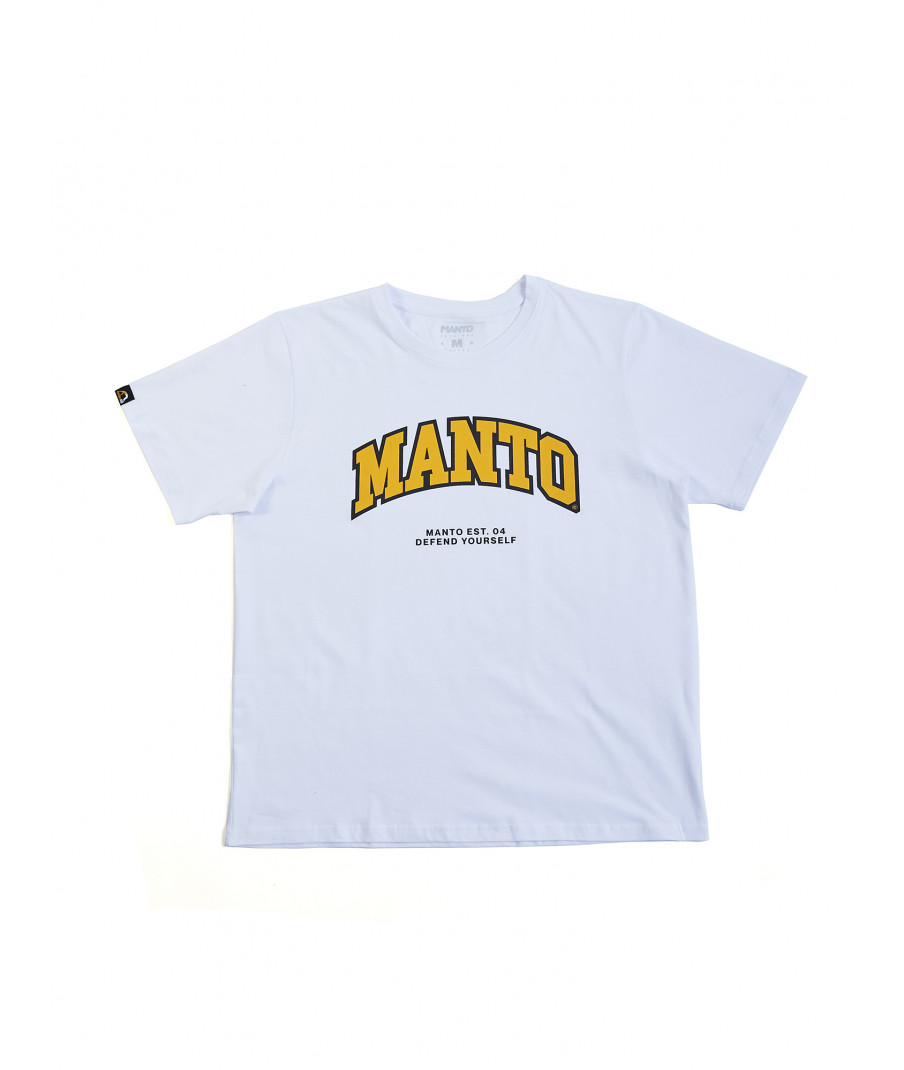 Футболка MANTO t-shirt VARSITY OVERSIZE white фото